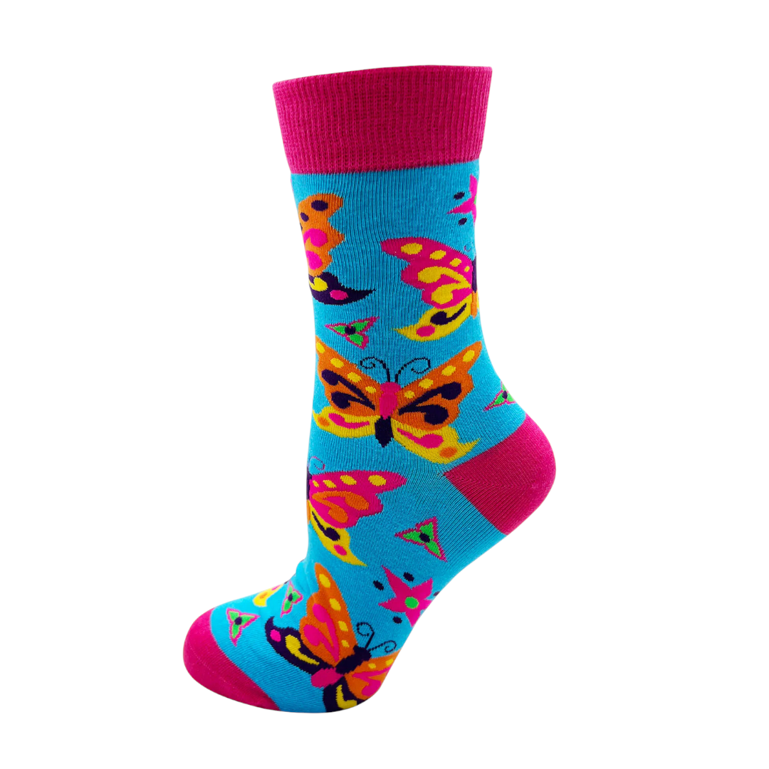 Women's Don’t Quit Before the Miracle Happens Socks – Inspirational Butterfly Socks