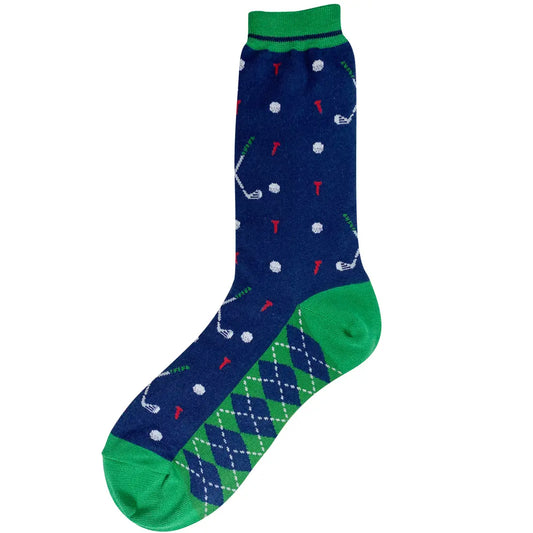 Women's Golf Socks – Fun Golfer Socks for Women with Clubs & Tees