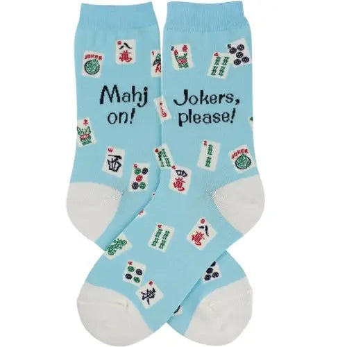 Women's Mahjong Socks – Mahj On Jokers Please Socks for Mahjong Players