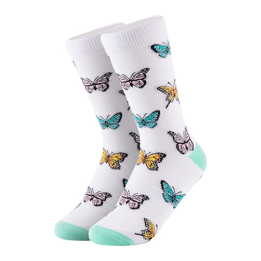 Women's Butterfly Socks (White)