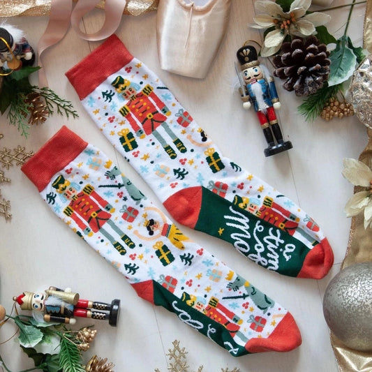Nutcracker Ballet Socks, Womens Christmas Socks