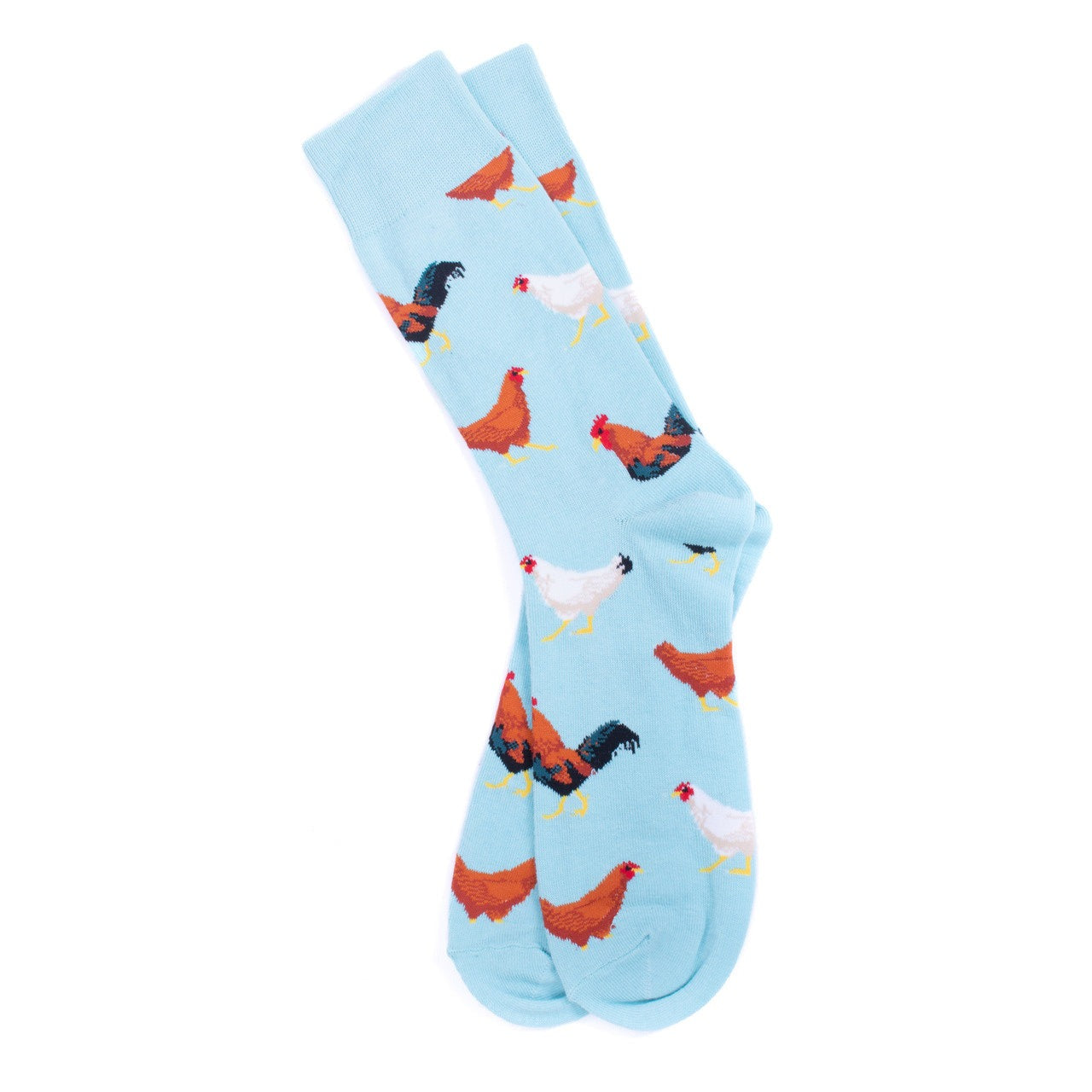 Men's Chicken and Rooster Crew Socks Life is Socks