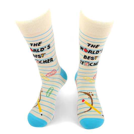 Men's World's Best Teacher Crew Socks