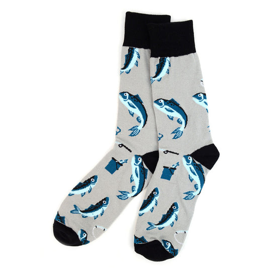Men's Fish Fishing Crew Socks