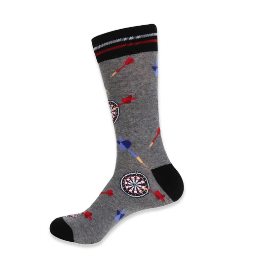 Men's Darts and Dartboard Game Crew Socks