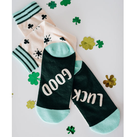 Women's Good Luck Clover Crew Sock