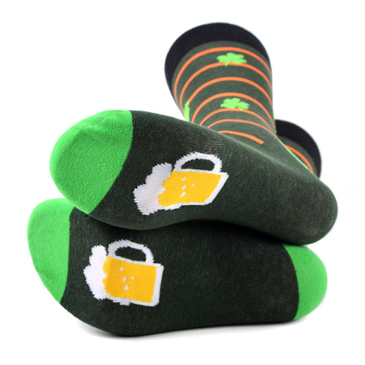 Men's St. Patrick's Leprechaun Socks - Clover and Beer