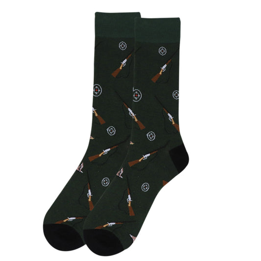 Men's Outdoorsman Hunting Crew Socks - Hunter Green