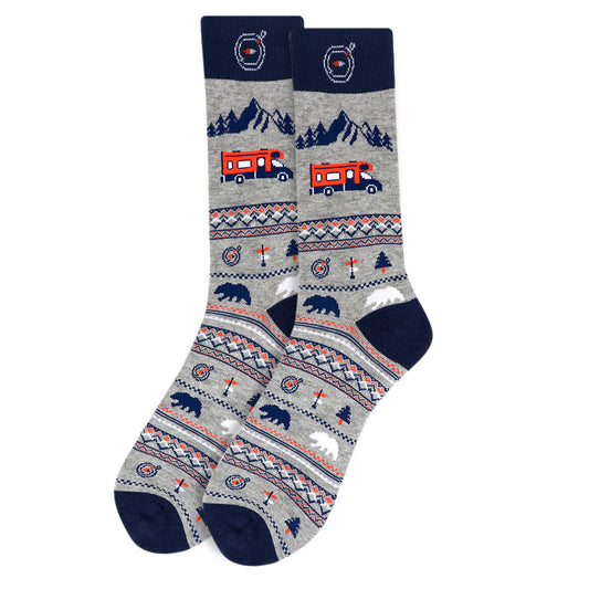 Men's Road Trip RV Crew Socks