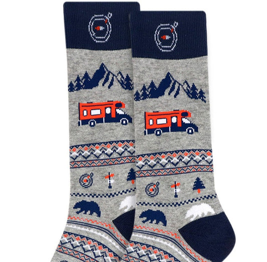 Men's Road Trip RV Crew Socks