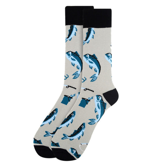 Men's Fish Fishing Crew Socks