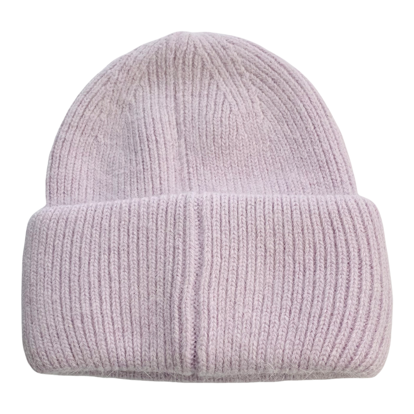 Women's Angora Wool Winter Hat Beanie - Lilac Purple