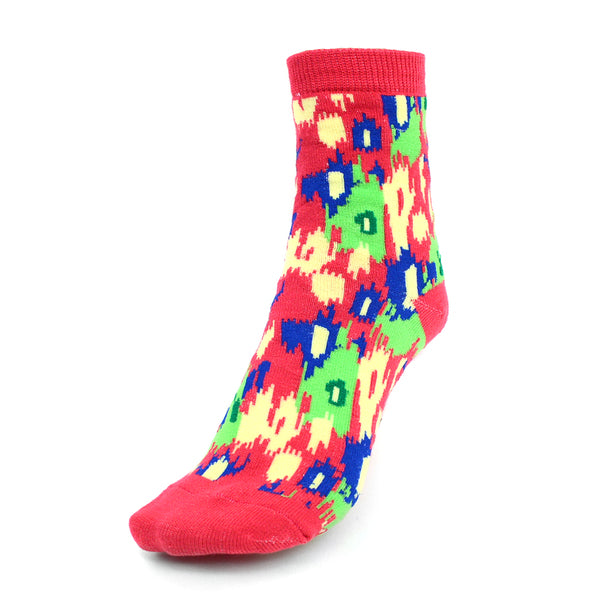 Women's Colorful Camo Crew Socks - 3 Pair Per Pack