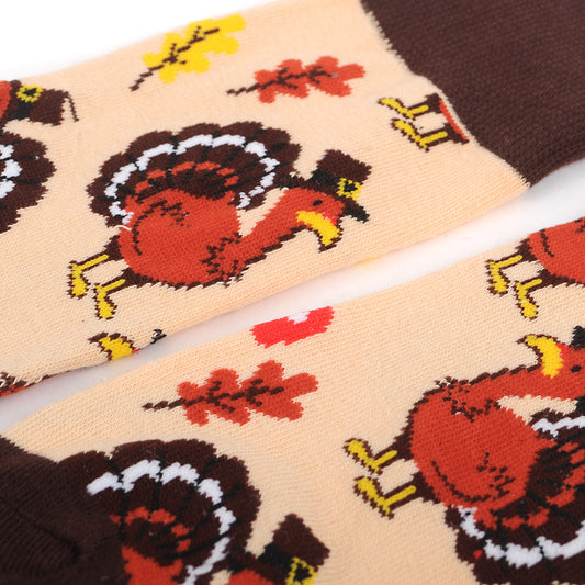 Men's Thanksgiving Socks - Gobble Gobble Turkey