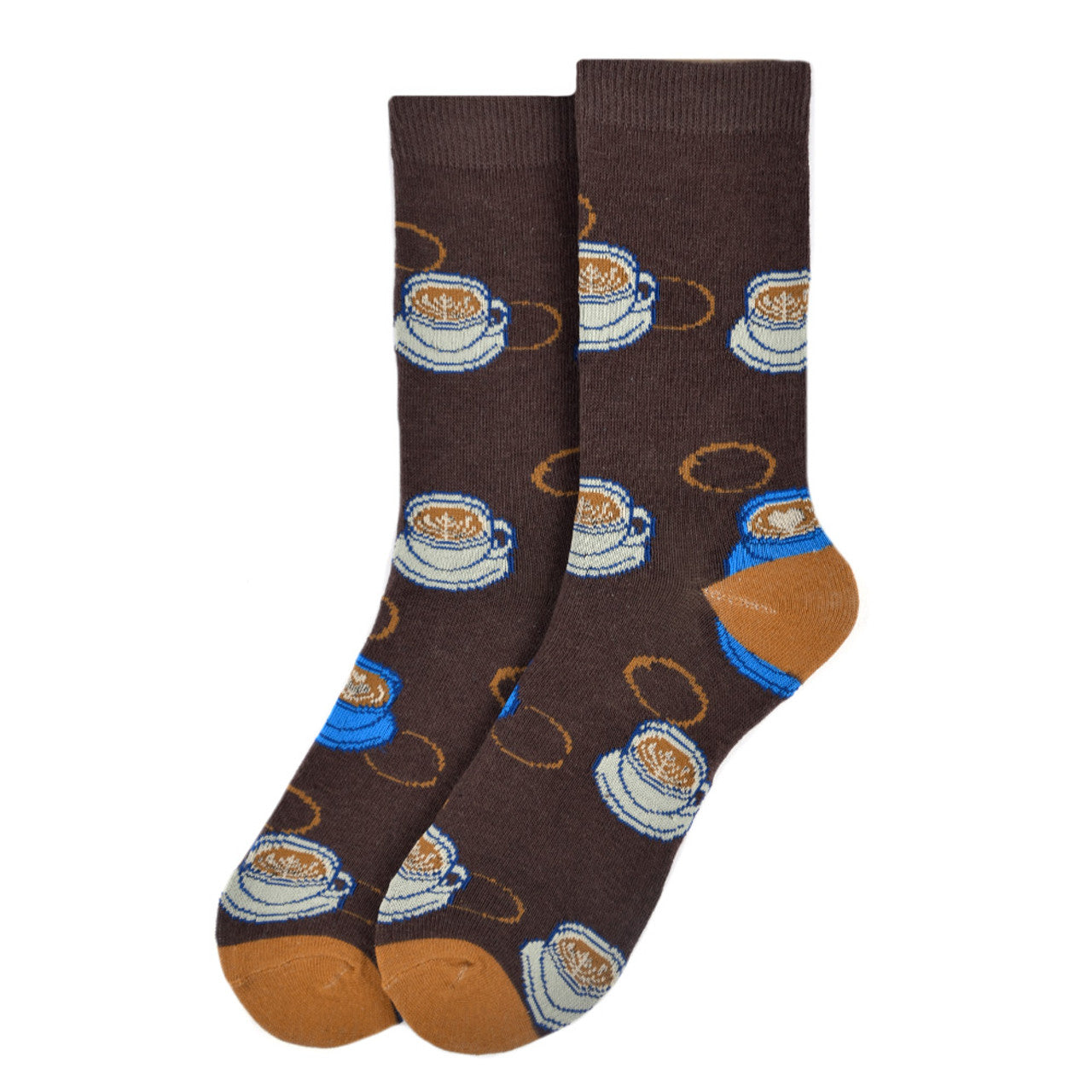 Women's Coffee Lovers Crew Socks - Java Latte Espresso Brown Blue ...