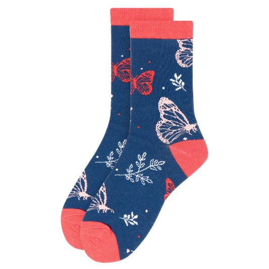 Women's Butterfly Socks Flowers