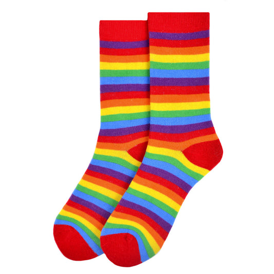 Women's Rainbow Stripe Crew Socks