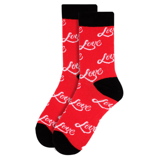Women's Red Love Socks  - Valentine's Gift for Her
